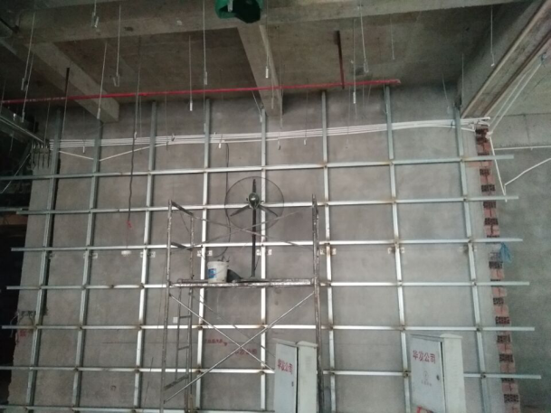 朗天通訊，室內裝修工程，墻面處理